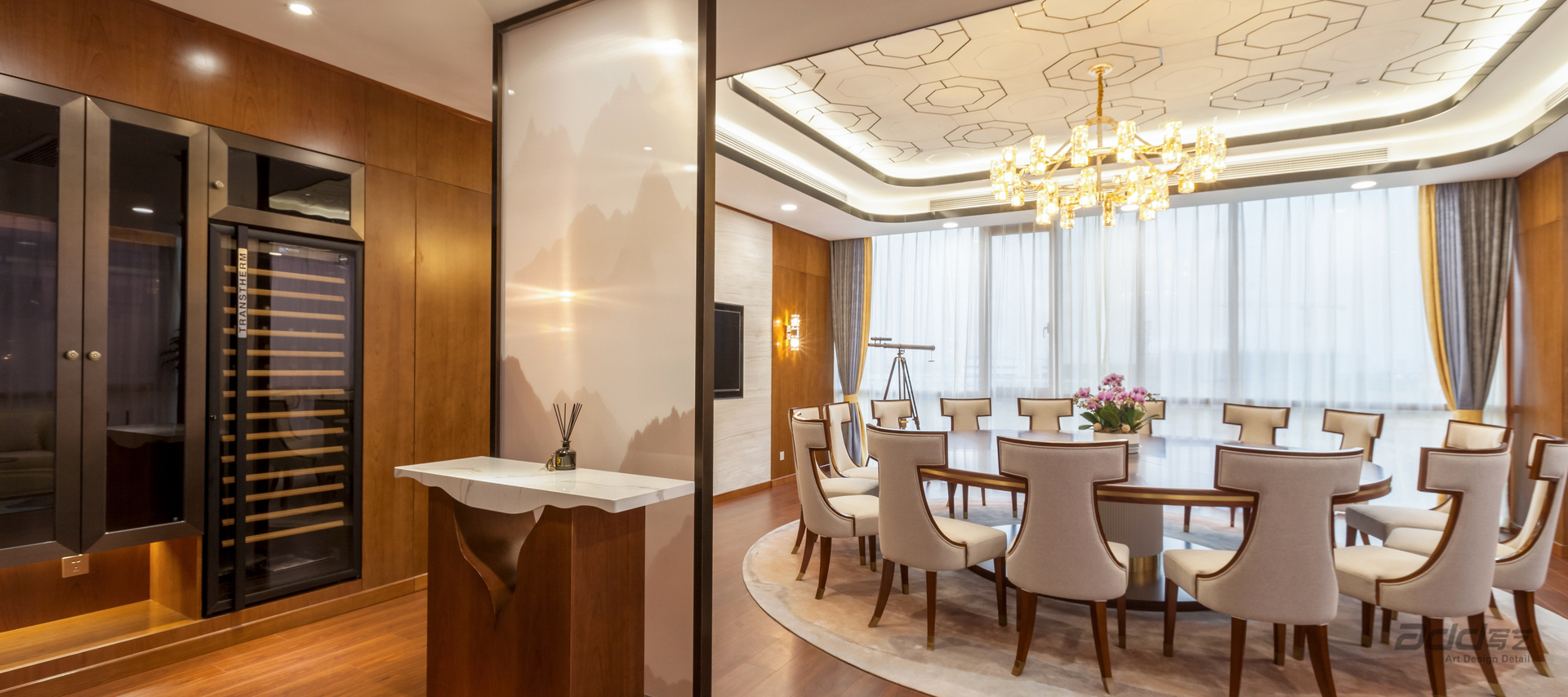 先聲藥業辦公樓設計裝修 vip用餐區局部角度2-pc